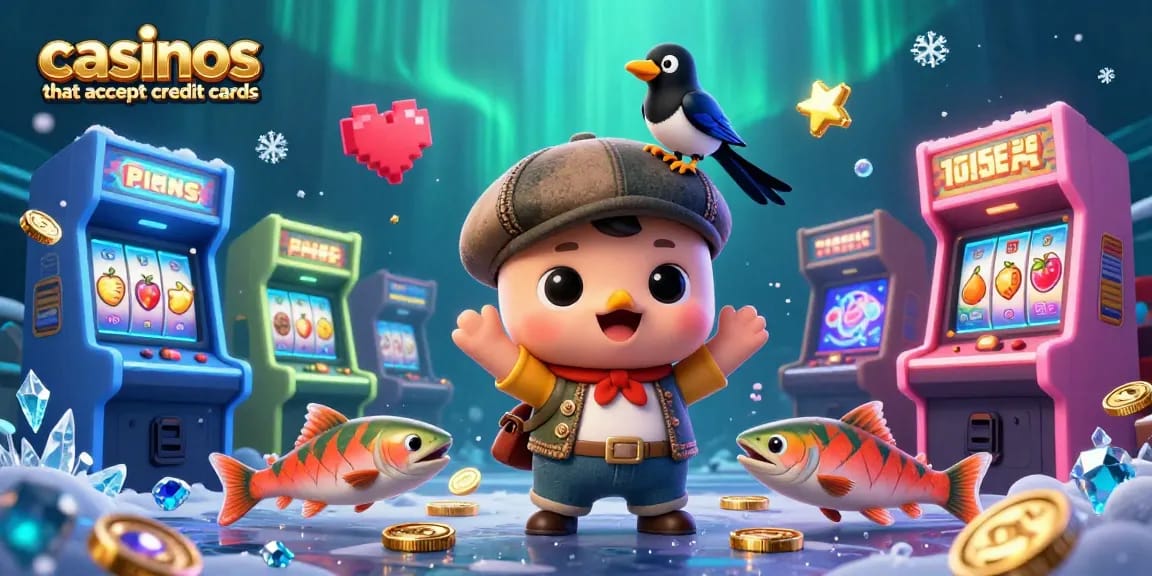 Experience the thrill of casinos that accept credit cards with playful characters and vibrant gaming elements.