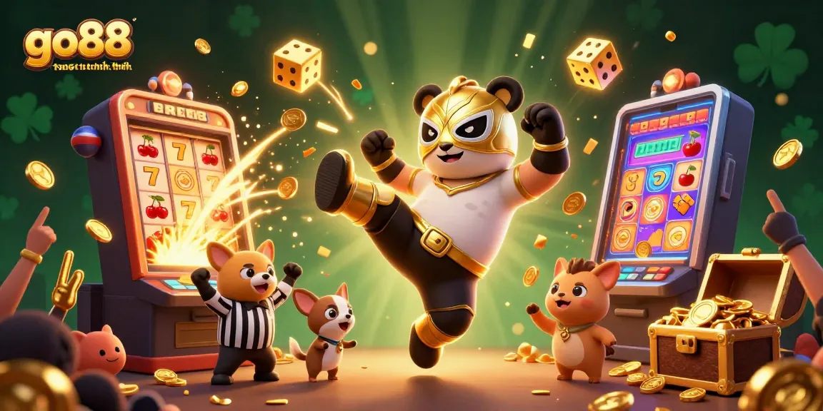 Experience the excitement of go88 trang chu chinh thuc with vibrant animals celebrating wins and dynamic gaming elements.