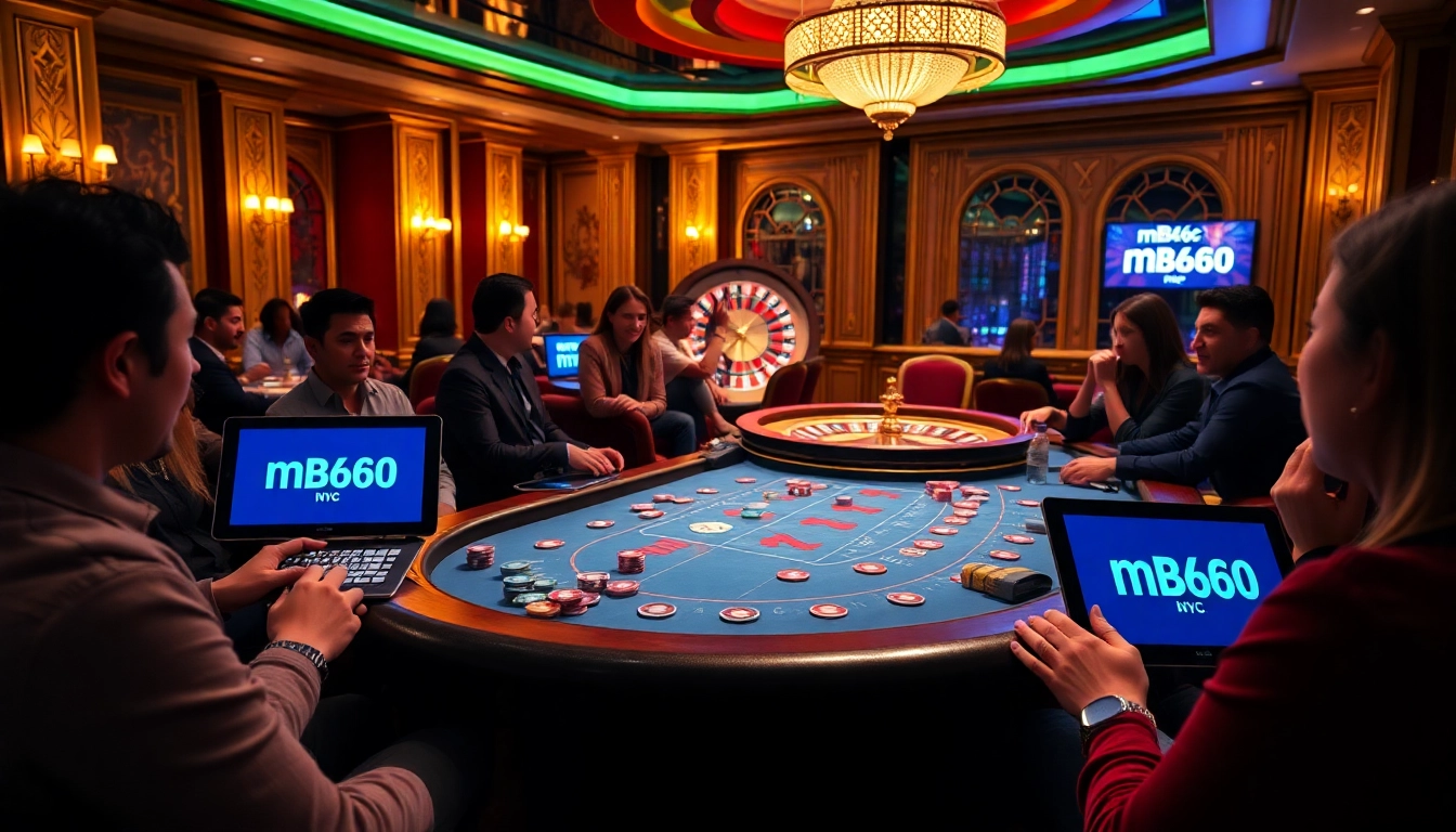 Experience thrilling gaming at mb66.nyc with vibrant casino tables full of excitement.